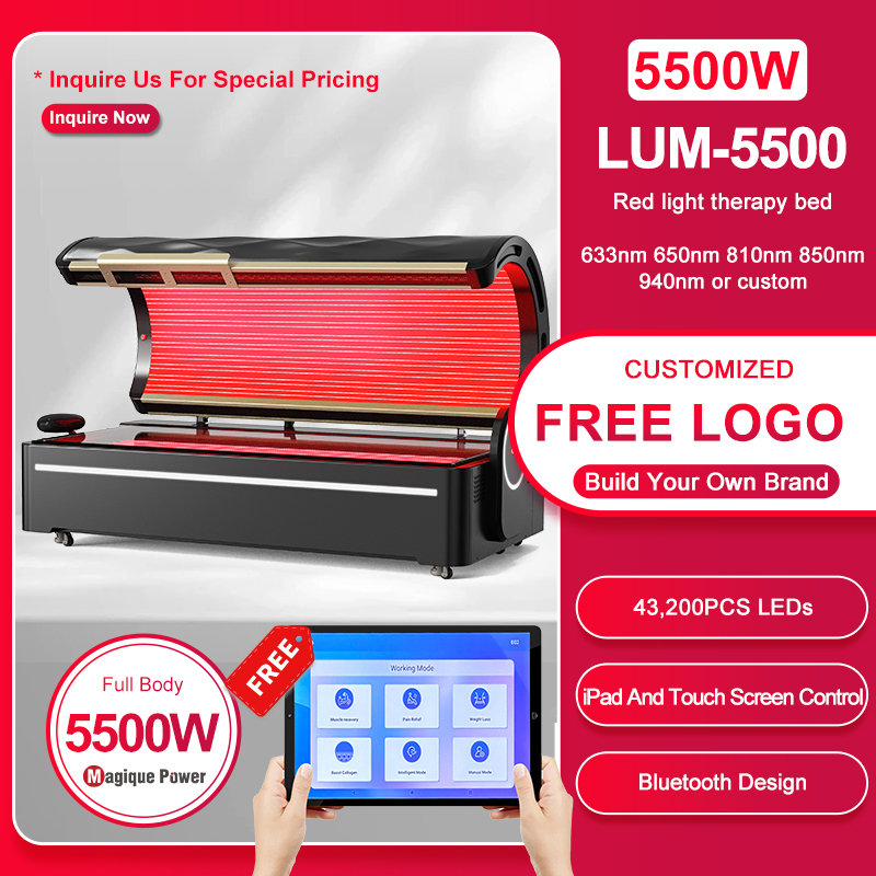 5500w whole body red light therapy bed