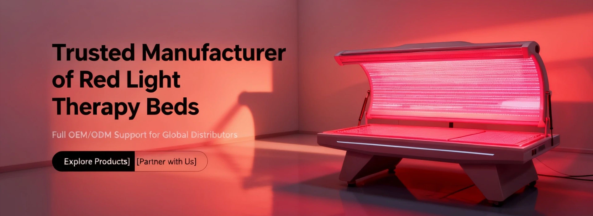 Medical-grade LED red light therapy bed designed for clinics, spas, and gyms