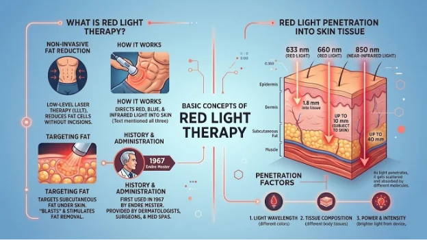 Working mechanism of red light therapy
